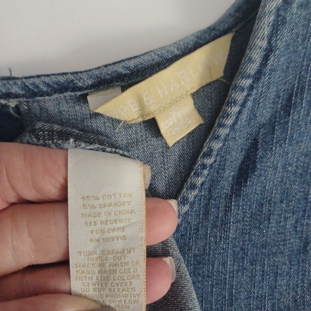 Hope And Harlow Denim Dress Sz L - Picture 5 of 5